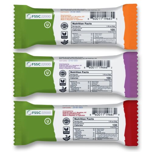 18 Natural Fruit Mix Jerky Bars 3 different Flavors 6 each Snacks 20.9 Oz Vegan - Picture 7 of 10