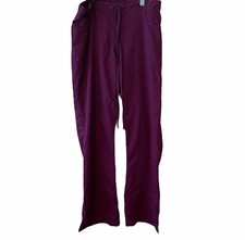 Grey's Anatomy Women's Solid Color 4-Pocket Mid-Rise Scrub Pant Small Purple