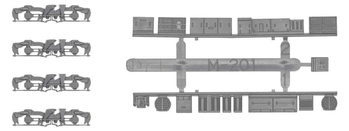Greenmax N Gauge Power Truck Frame & Underfloor Equipment Set A-37