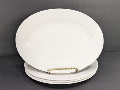 Maxwell & Williams Set of 4 White Bistro Maximum Oval Dinnerware