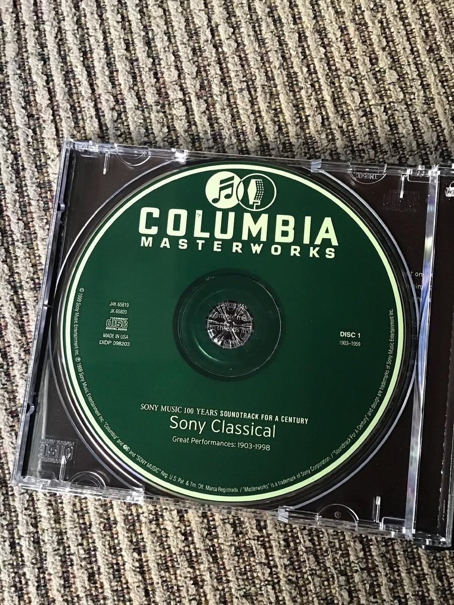 SONY CLASSICAL 4 CDs GREAT PERFORMANCES 1903-1998 GREATEST ARTISTS