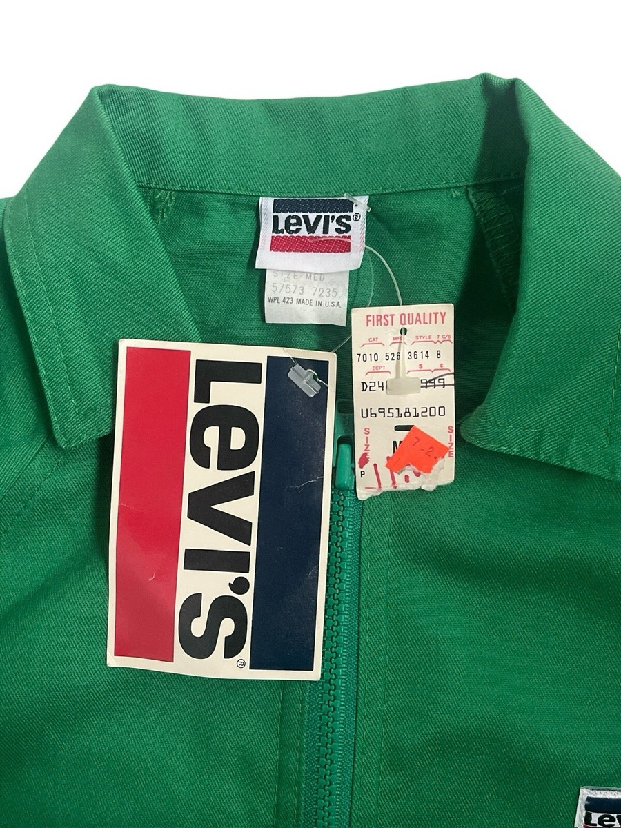 vintage levi's collared jacket youth size medium deadstock NWT 80s
