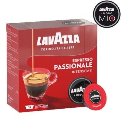 A Modo Mio Espresso Passionale 16 Kapseln - LavAzza - Insgesamt 256 Kapseln