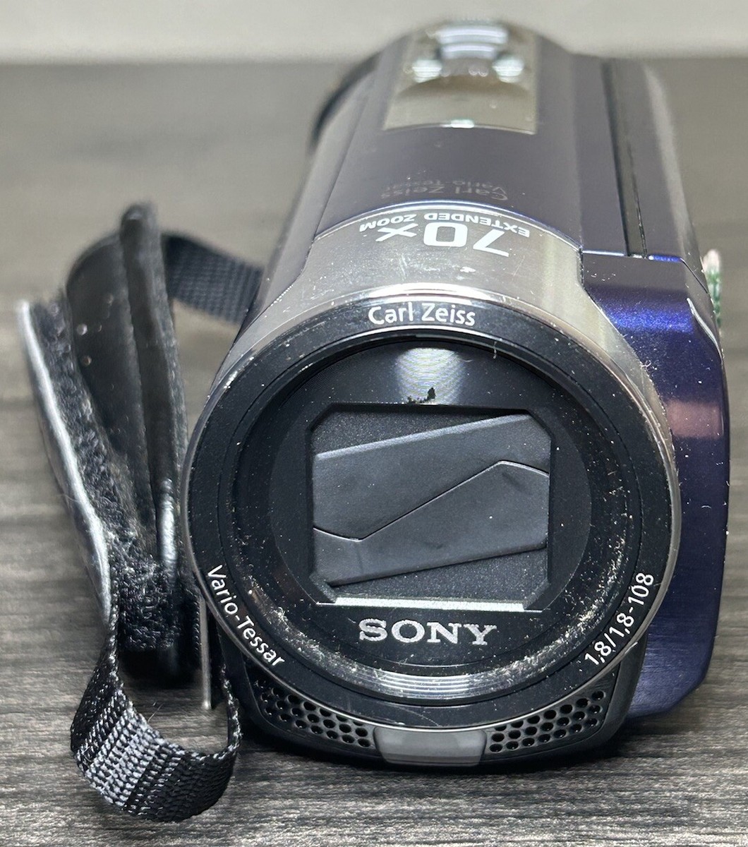 PLEASE READ* Sony HandyCam DCR-SX45 Video Camera Camcorder Blue w