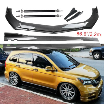 Carbon Fiber Front Bumper Lip Spoiler Side Skirt Body Kits For Honda Pilot 03-23