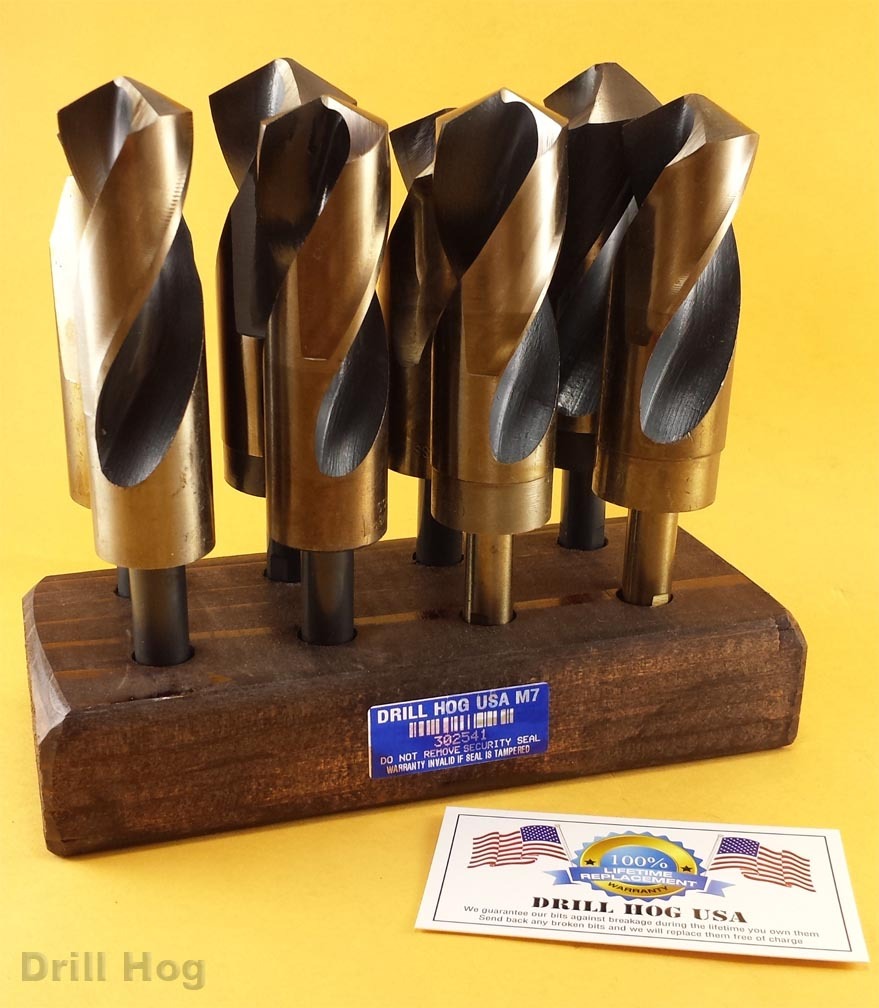 "Brocas de taladro Hog® Jumbo plata y Deming molibdeno M7 1-1/16"" a 1-1/2"