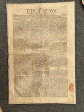 THE NEWS STAFFORD SUFOLK MURDER TRIALS 18th AUGUST 1816 VINTAGE NEWSPAPER