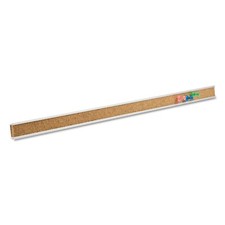 Quartet Bulletin Bar Strip Cork Board 24" x 1" Classroom Office Cubicle Aluminum