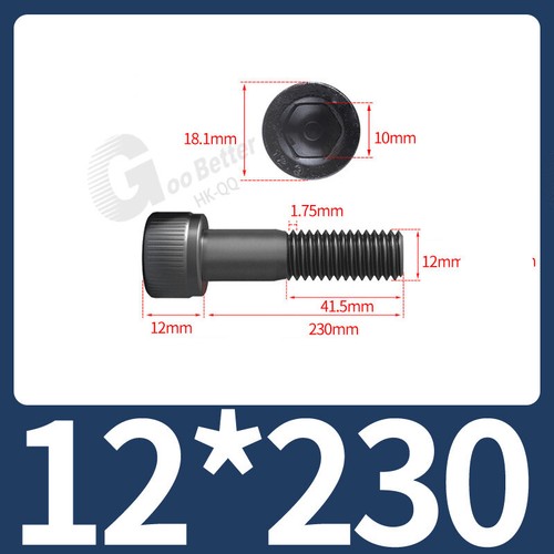 M2 M3 M4 - M12 High Tensile 12.9 Cap Head Allen Bolts Self Colour Socket Screws - Picture 225 of 232