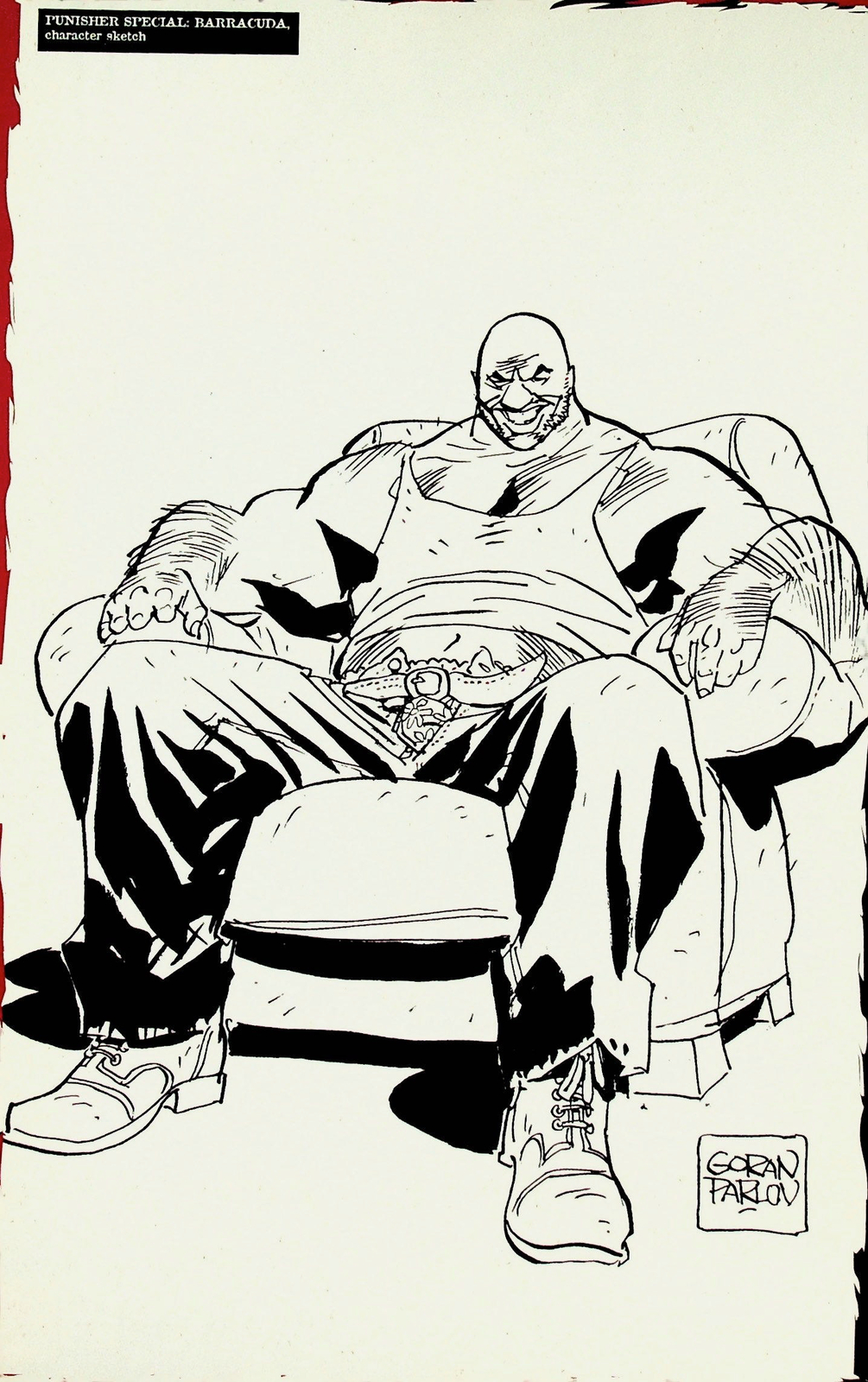 Punisher Barracuda Sketch Comic Book Art Mini Poster 6.5x10 MAX Collectible Marvel Character Design