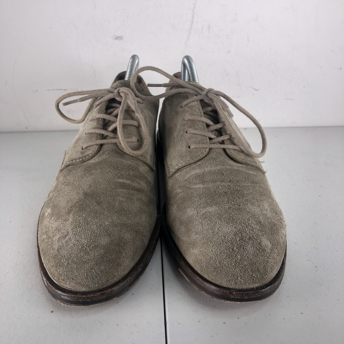 Frye Suede Lace Up Oxford Shoes Mens Size 9 Gray Dress Shoes 