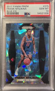 Frank Ntilikina PSA 10 2017 Prizm Rookie Blue Ice Prizm /99 #275 Mavs Knicks