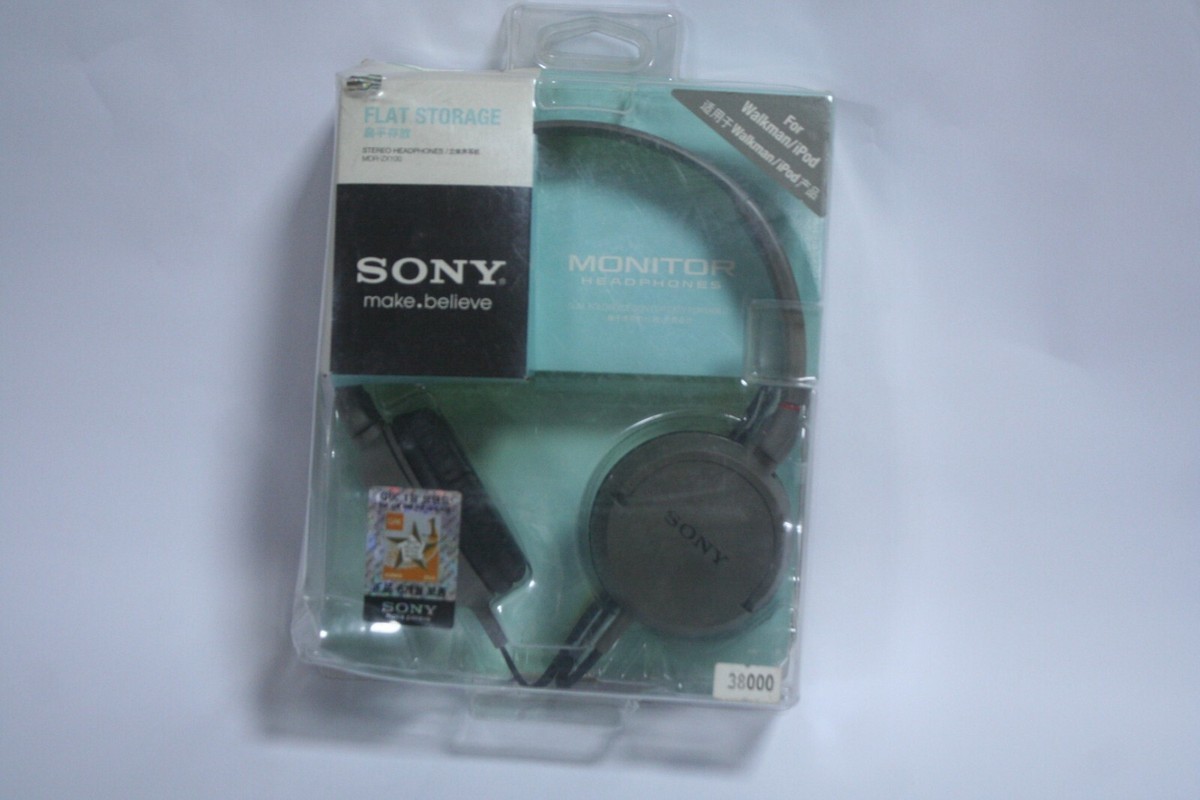 Sony Mdr-zx100 ZX Series Studio Stereo Headphones Black Wired 3.5