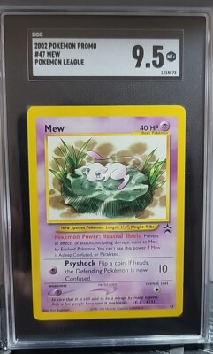 2002 Pokémon TCG Black Star Promo WoTC #47 Lily Pad Mew SGC 9.5 MT+ 1315573