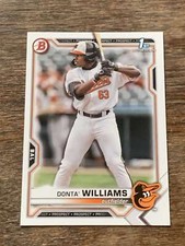 2021 Bowman Draft Donta Williams 1st Paper #BD-90 Baltimore Orioles