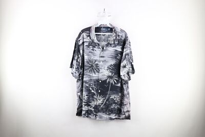 Vtg 90s Ralph Lauren Mens 2XL Beach All Over Print Looped Collar Button Shirt