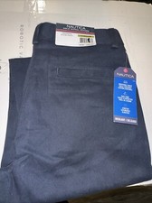 Nautica Girls School Uniform Adjustable Waist Size 14 Regular Long Pants Blue