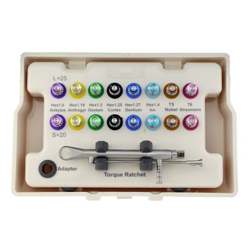 Kit protesi universale chiave dinamometrica dentale impianto manuale cacciavite - Foto 6 di 57