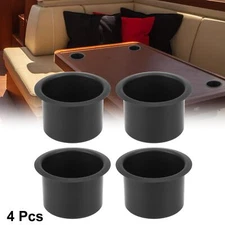 4pcs Aluminum Alloy Bottle Cup Drink Holder Insert Black for Marine Boats RVs