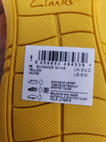 Clarks Cloudsteppers Jaune Sunmaze Shine Flip Flops Size 6 NWT | eBay
