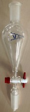 125mL PREMIUM "A" Separatory Funnel, THICK GLASS, PTFE Stopcock, 2x 24/40 Joints