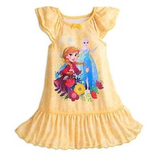  Disney Anna and Elsa Short Sleeve Nightshirt - Size 4, 7/8, and 9/10 - New