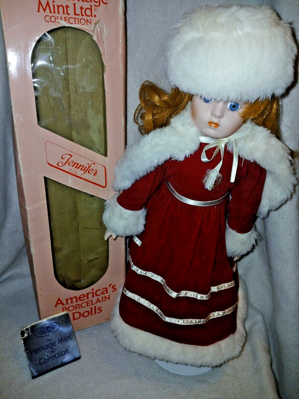 Heritage Mint Limited Edition 16” Bisque Porcelain Doll "Jennifer"
