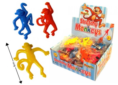 10 dehnbarer Affe - Kinder Party Spaß Beutetasche Füller Mini Spielzeug Unisex Geschenkpreise