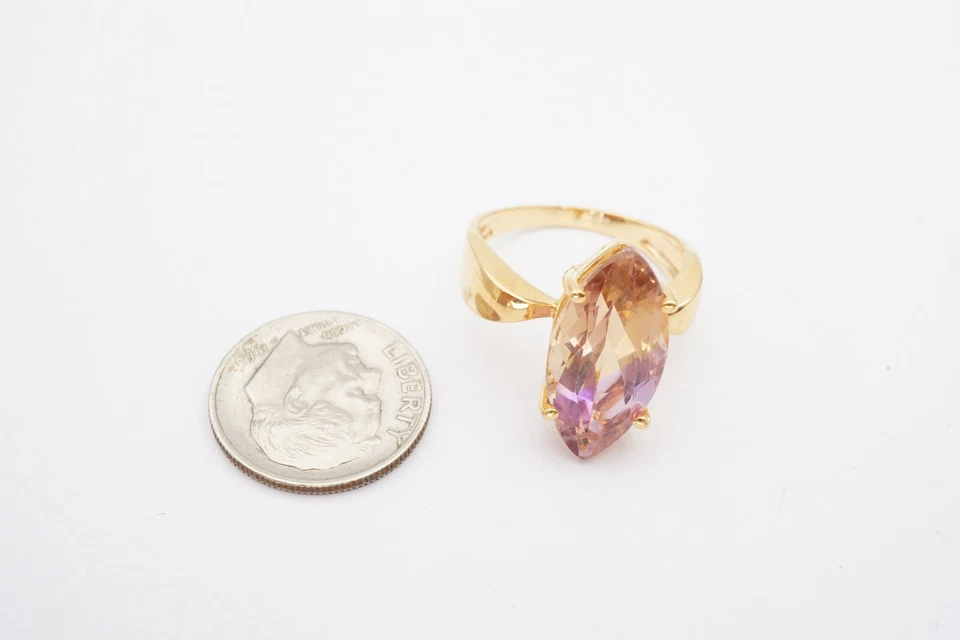 Anillo Ametrino Oro Amarillo 14k Talla 7 Foto 2 de 4