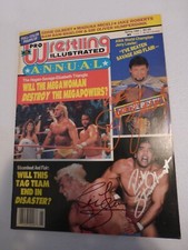 Ric Flair / Ricky Steamboat / Jerry Lawler Vintage 1989 3x Signed Magazine Auto