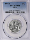 PCGS 1976 S Washington Silver Quarter  -Rare Bicentennial MS-68 PCGS SHIPS FREE