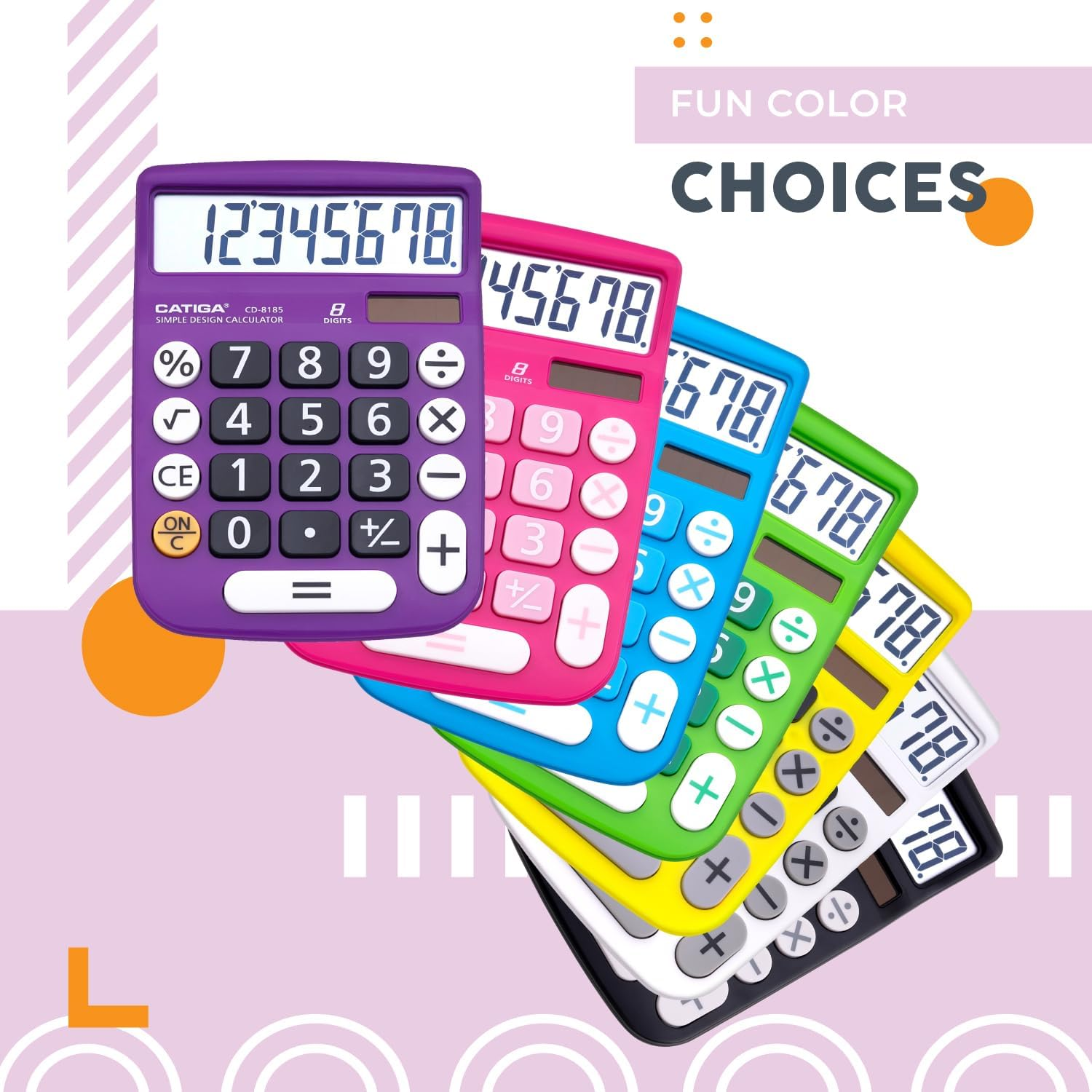 Desktop Calculator 8 Digit with Solar Power and LCD Display, or Home, Office,...-image