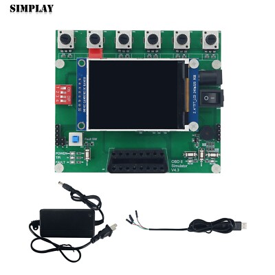 OBD II Simulator w/2.4''Screen Supports 7 Conventional Protocols