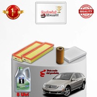 Set Service 3 Filter Und ÖL Mercedes Classe R 350 200KW 272CV Von 2007-