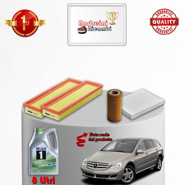 Set Service 3 Filter Und ÖL Mercedes Classe R 350 200KW 272CV Von 2007--image