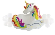 Anagram Rainbow Unicorn Foil Balloon  29in x 49in With Latex Balloons NIP