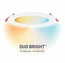 Globe 91416 Electric Duo Bright LED Airtight Canless Recessed Fixture 6"