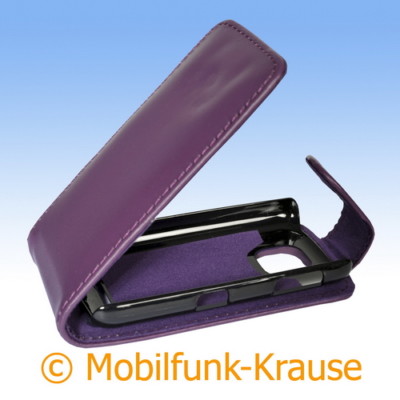 Flip Case Etui Handytasche Tasche Hülle f. Nokia Asha 311 (Violett)