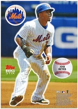 JOSE REYES 2008 TOPPS BIG STIX 5X7 STICKER SHEET (METS)