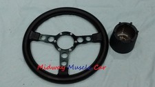 New Formula Steering Wheel Black Spokes Collar 70-81 Pontiac Firebird Trans Am