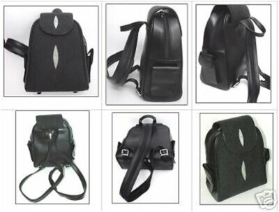 Black Stingray Backpack, Genuine Stingray Leather Bag  display picture 1