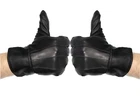 Mens Black Driving Leather Gloves Touch Screen Soft Fleece Lined Thermal Winter