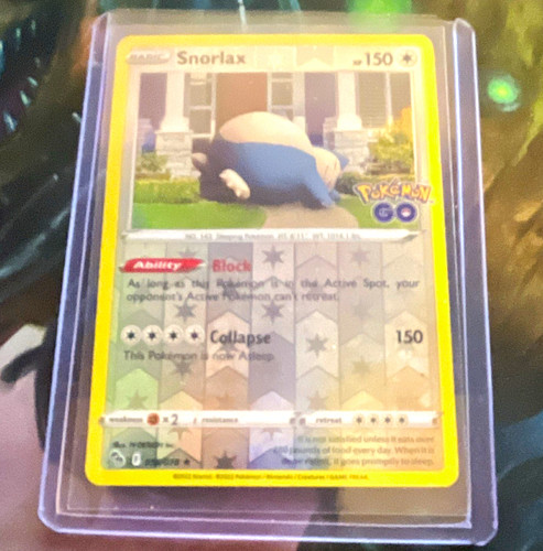 RARE Pokemon TCG Snorlax Reverse Holo Pokémon GO 055/078 150 HP EN 2022