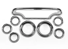 2002-2005 Peterbilt 379 378 Complete Center Counsel Chrome Guage Kit