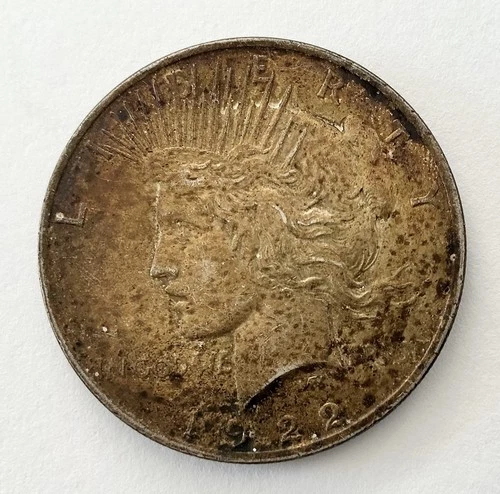 1922. X/FINE. +++.    SILVER PEACE DOLLAR COIN