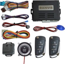 BANVIE Car Keyless Entry Security Remote Engine Start Push Start Kit
