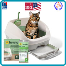 Litter Box System, BREEZE System Starter Kit Litter Box, Litter Pellets  Pads