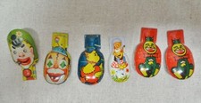 Six Toy Tin Clickers Noise Makers Cohn - Germany Japan Production