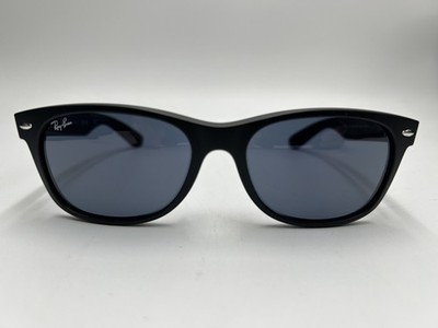 RAY-BAN NEW WAYFARER MATTE BLACK/BLUE 55 mm SUNGLASSES RB2132 622/R5 55 (C-12)