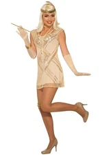 Brand New Roaring 20s Beaded Flapper 1920s Adult Costume (M/L)
